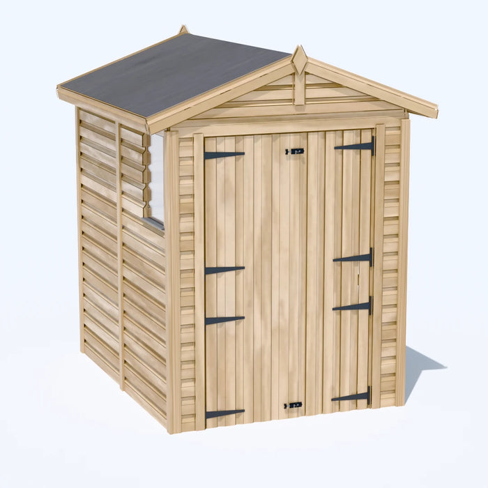 5x6.5ft Wooden Garden Shed | Windowed | Apex Roof
