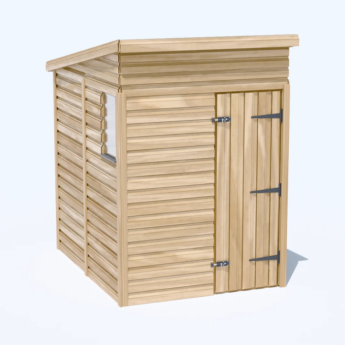 5x6.5ft Wooden Garden Shed | Windowed | Pent Roof