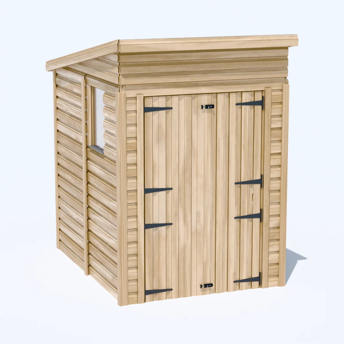 5x6.5ft Wooden Garden Shed | Windowed | Pent Roof