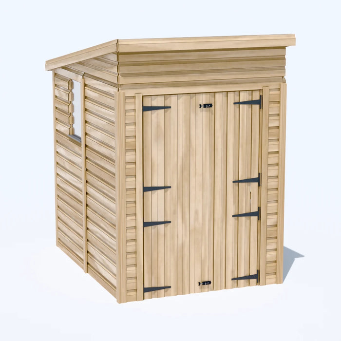5x6.5ft Wooden Garden Shed | Windowed | Pent Roof
