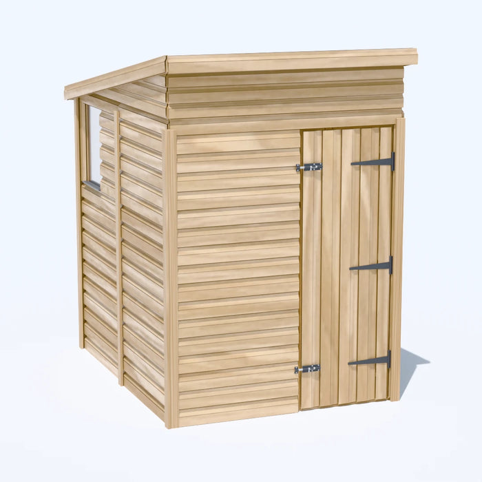 5x6.5ft Wooden Garden Shed | Windowed | Pent Roof