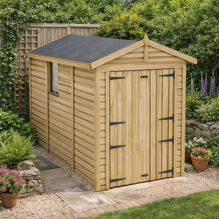 5x6.5ft Wooden Garden Shed | Windowed | Apex Roof
