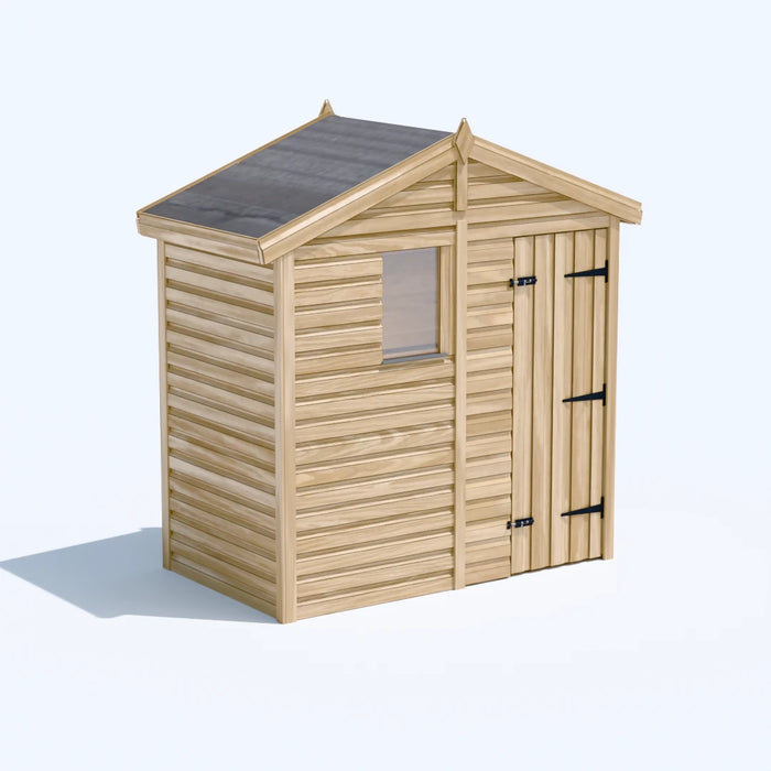 6.5x4ft Wooden Garden Shed | Windowed | Apex Roof