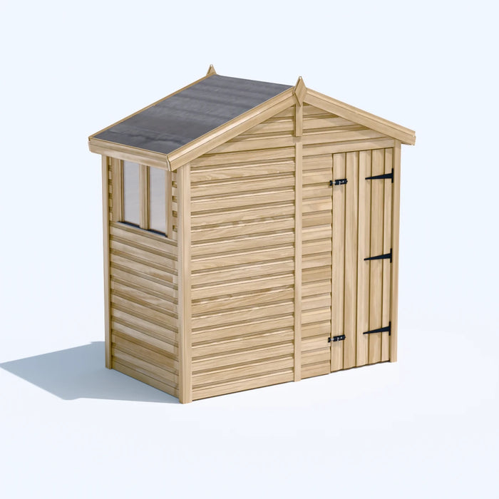 6.5x4ft Wooden Garden Shed | Windowed | Apex Roof