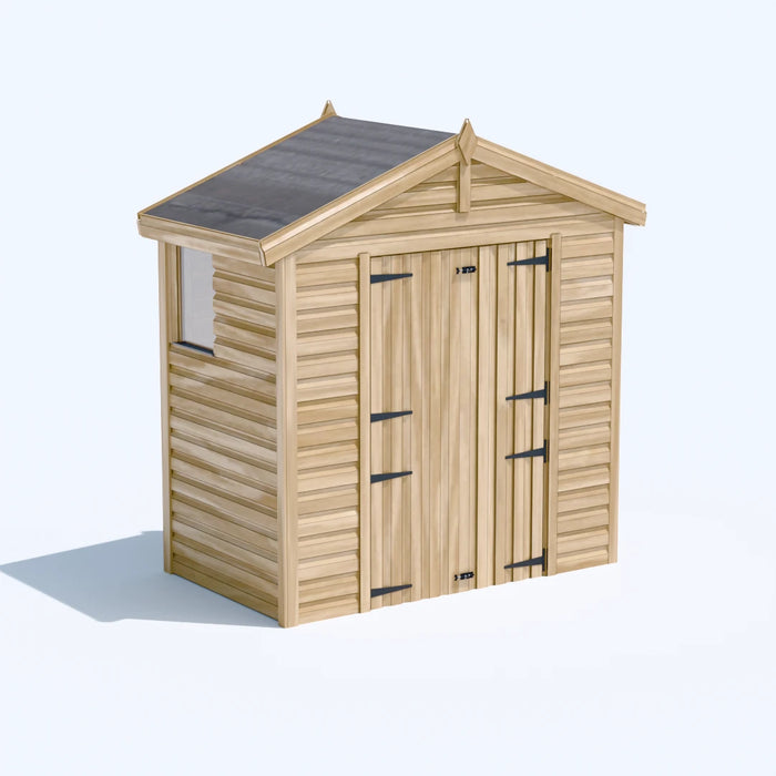 6.5x4ft Wooden Garden Shed | Windowed | Apex Roof