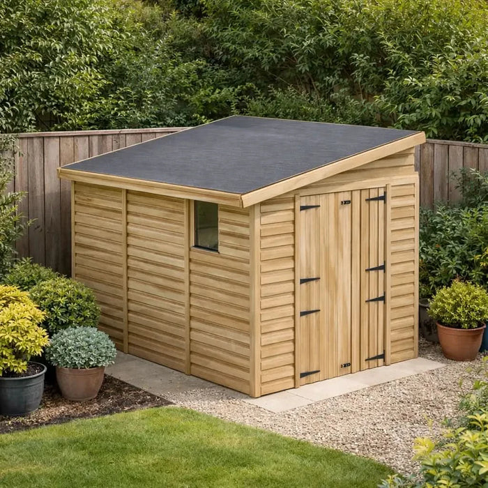 6.5x10ft Wooden Garden Shed | Windowed | Pent Roof