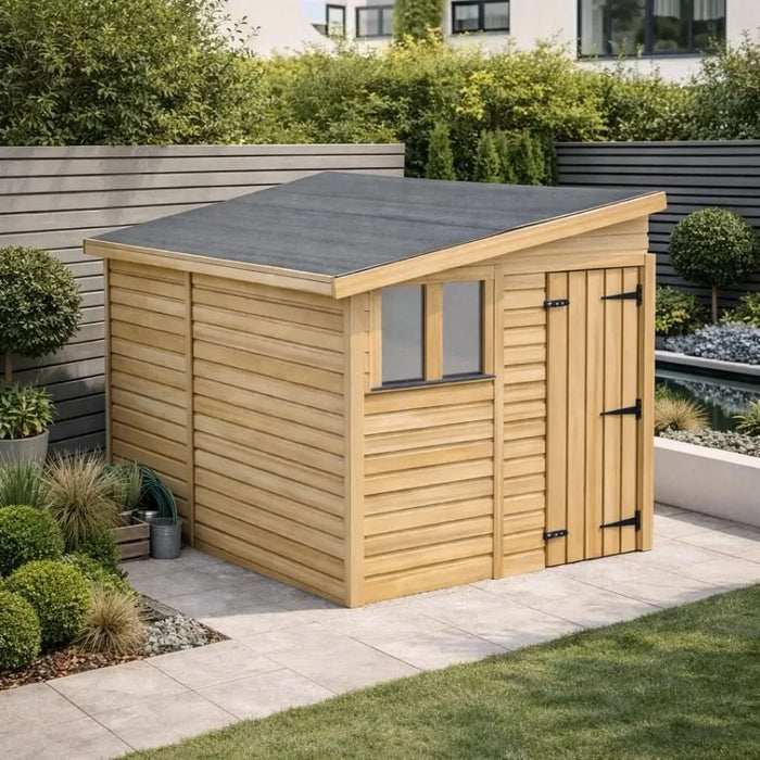 6.5x12ft Wooden Garden Shed | Windowed | Pent Roof