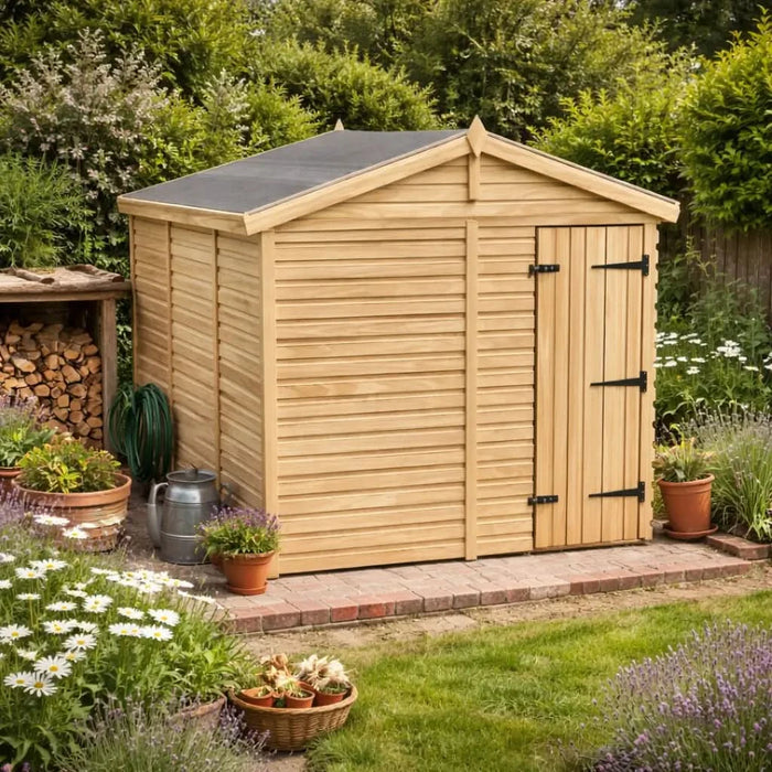 6.5x10ft Wooden Garden Shed | Windowless | Apex Roof