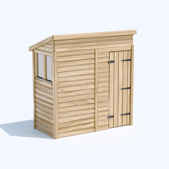 6.5x3ft Wooden Garden Shed | Windowed | Pent roof