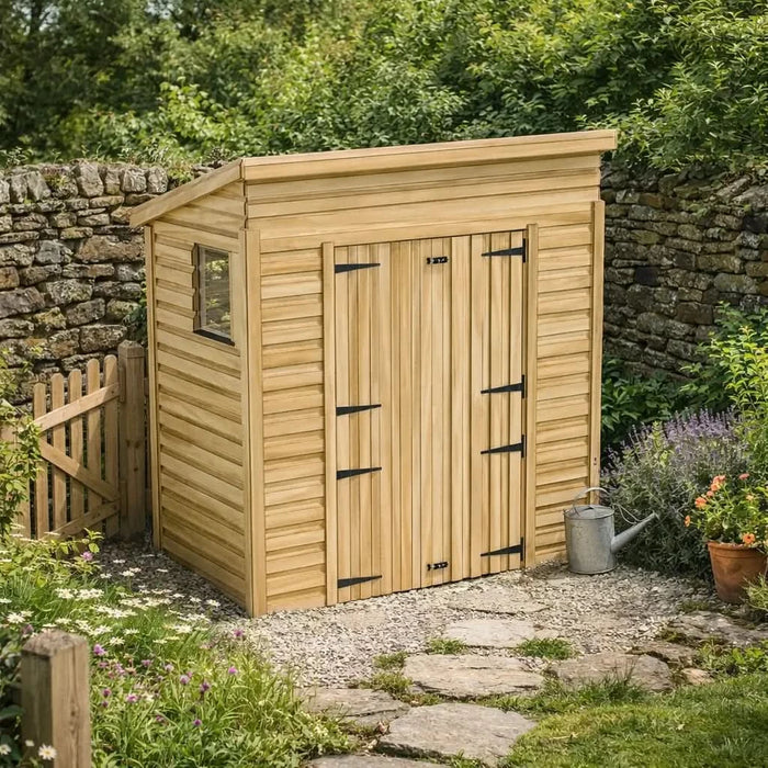 6.5x3ft Wooden Garden Shed | Windowed | Pent roof