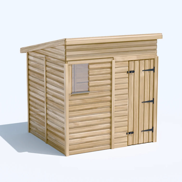 6.5x6.5ft Wooden Garden Shed | Windowed | Pent Roof