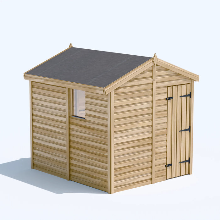 6.5x8ft Wooden Garden Shed | Windowed | Apex Roof