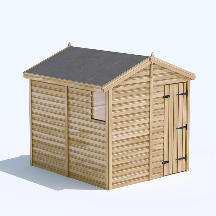 6.5x8ft Wooden Garden Shed | Windowed | Apex Roof