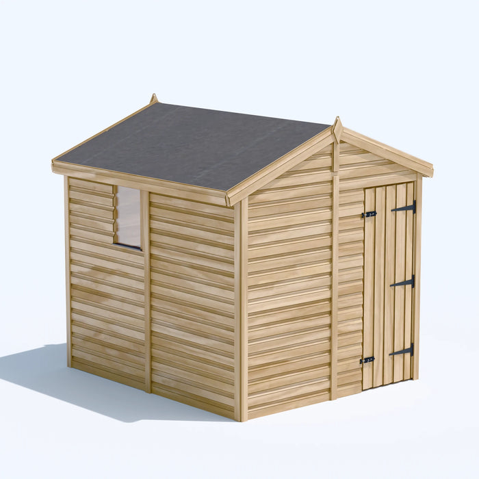 6.5x8ft Wooden Garden Shed | Windowed | Apex Roof