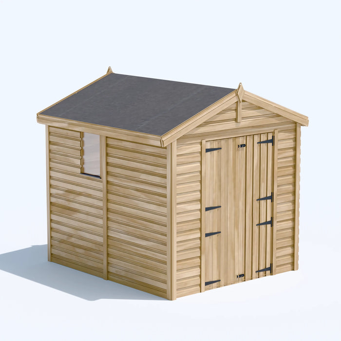 6.5x8ft Wooden Garden Shed | Windowed | Apex Roof