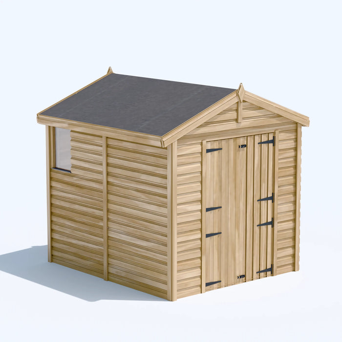 6.5x8ft Wooden Garden Shed | Windowed | Apex Roof