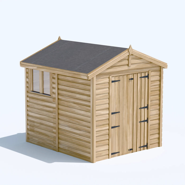 6.5x8ft Wooden Garden Shed | Windowed | Apex Roof