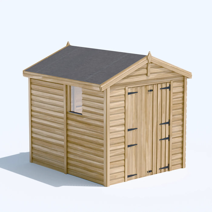 6.5x8ft Wooden Garden Shed | Windowed | Apex Roof