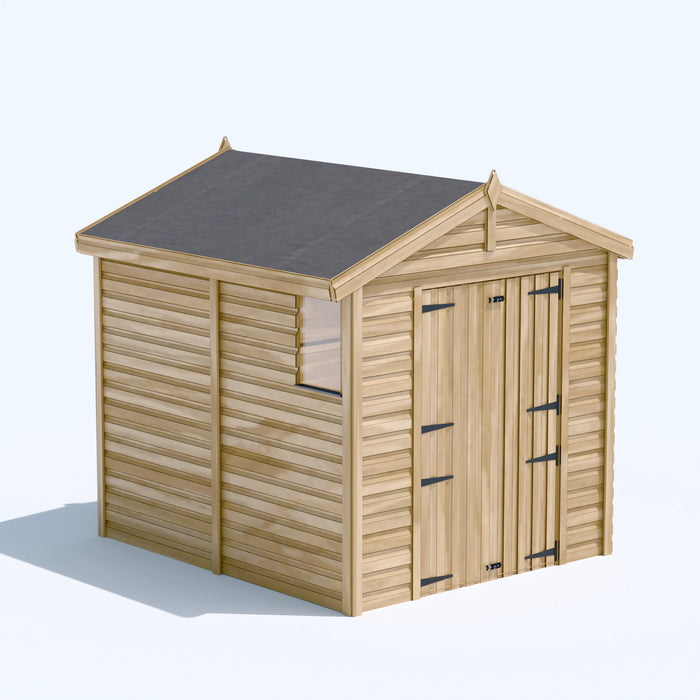 6.5x8ft Wooden Garden Shed | Windowed | Apex Roof