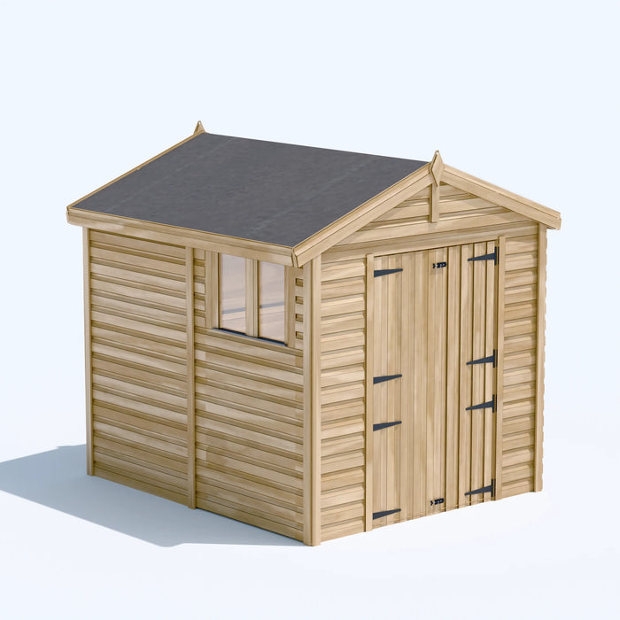 6.5x8ft Wooden Garden Shed | Windowed | Apex Roof