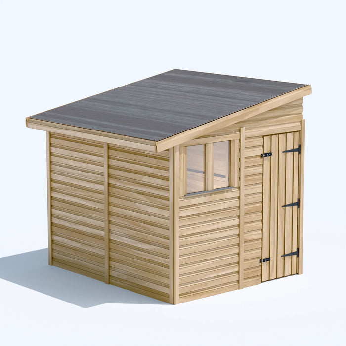 6.5x8ft Wooden Garden Shed | Windowed | Pent Roof