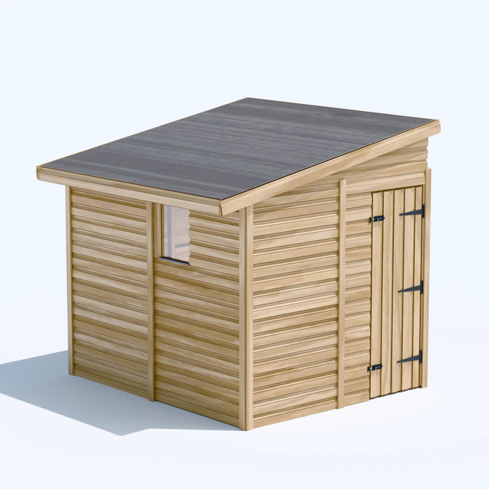 6.5x8ft Wooden Garden Shed | Windowed | Pent Roof