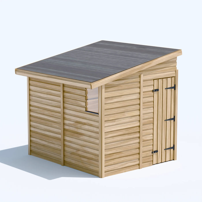 6.5x8ft Wooden Garden Shed | Windowed | Pent Roof