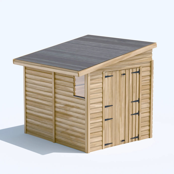 6.5x8ft Wooden Garden Shed | Windowed | Pent Roof
