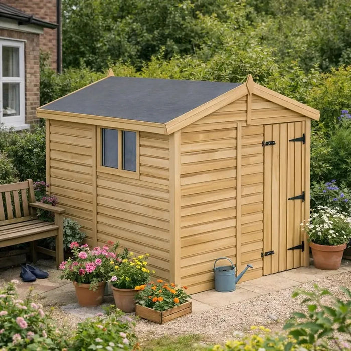 6.5x8ft Wooden Garden Shed | Windowed | Apex Roof