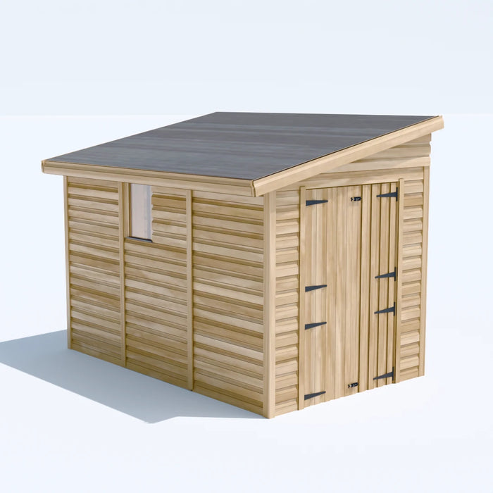 6x10ft Wooden Garden Shed | Windowed | Pent Roof