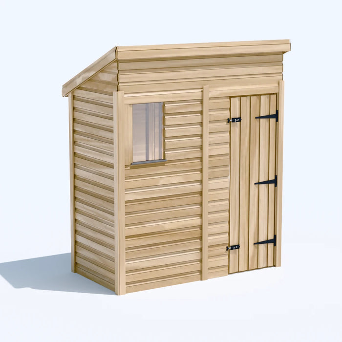 6x3ft Wooden Garden Shed | Windowed | Pent Roof