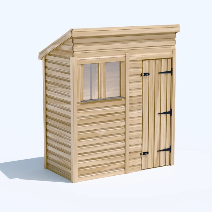 6x3ft Wooden Garden Shed | Windowed | Pent Roof