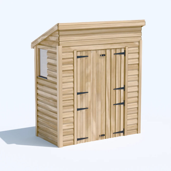 6x3ft Wooden Garden Shed | Windowed | Pent Roof