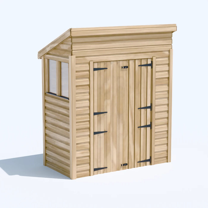6x3ft Wooden Garden Shed | Windowed | Pent Roof