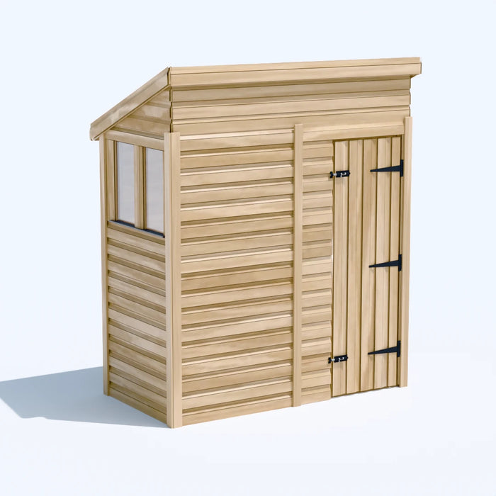 6x3ft Wooden Garden Shed | Windowed | Pent Roof