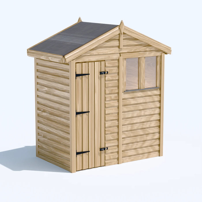 6x4ft Wooden Garden Shed | Windowed | Apex Roof