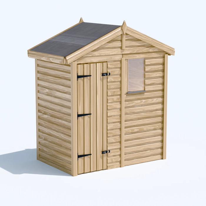 6x4ft Wooden Garden Shed | Windowed | Apex Roof