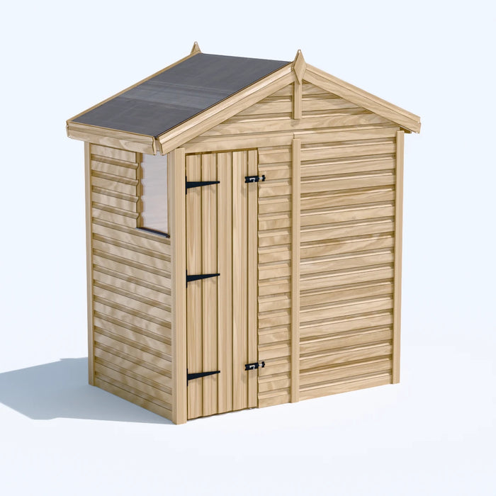 6x4ft Wooden Garden Shed | Windowed | Apex Roof