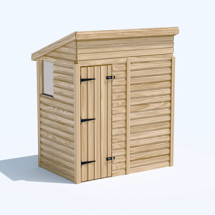 6x4ft Wooden Garden Shed | Windowed | Pent Roof