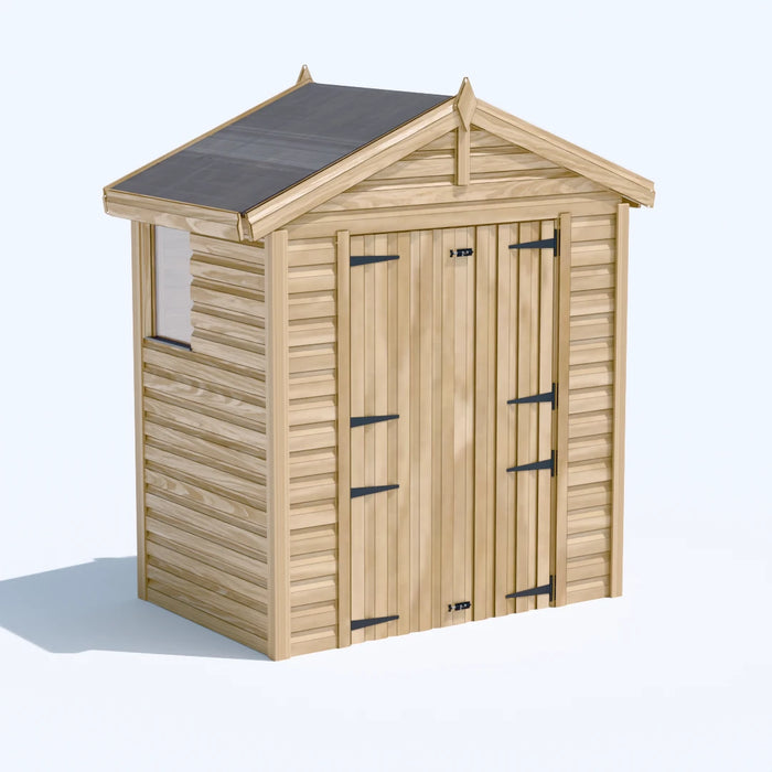6x4ft Wooden Garden Shed | Windowed | Apex Roof