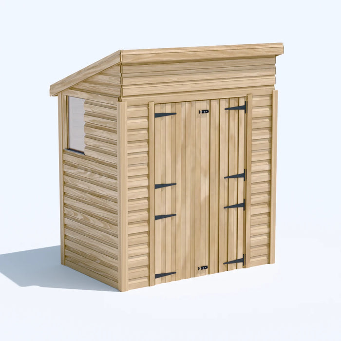 6x4ft Wooden Garden Shed | Windowed | Pent Roof