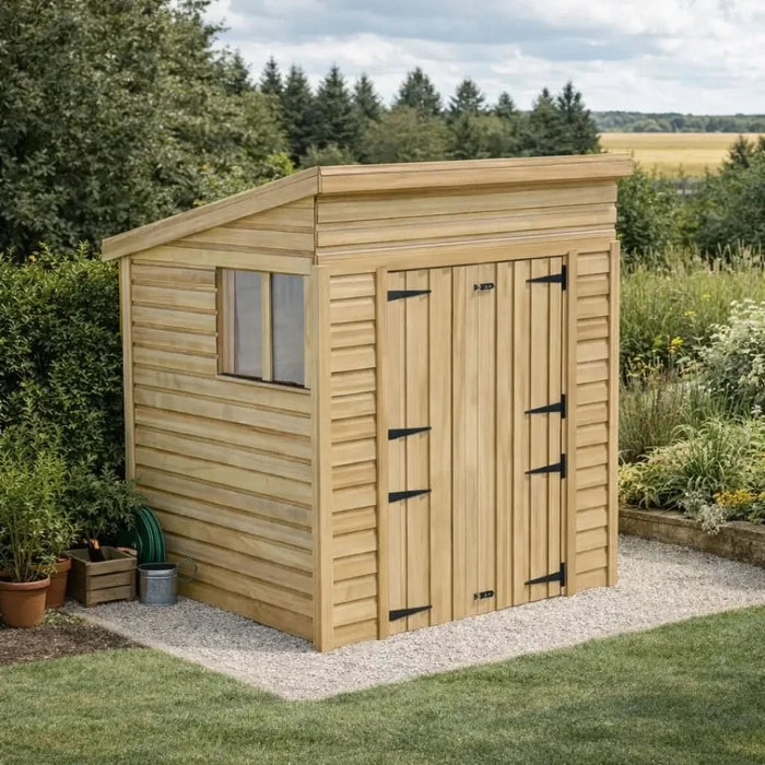 6x4ft Wooden Garden Shed | Windowed | Pent Roof