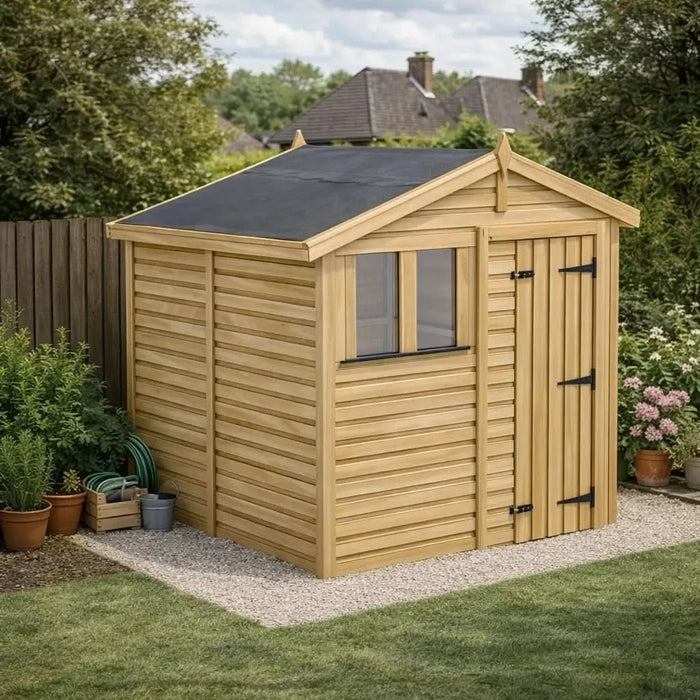 6x6.5ft Wooden Garden Shed | Windowed | Apex Roof