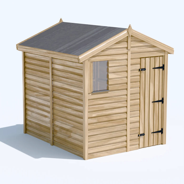 6x8ft Wooden Garden Shed | Windowed | Apex Roof