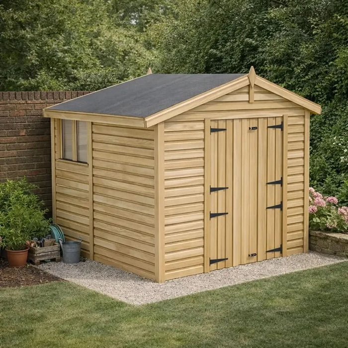 6x8ft Wooden Garden Shed | Windowed | Apex Roof