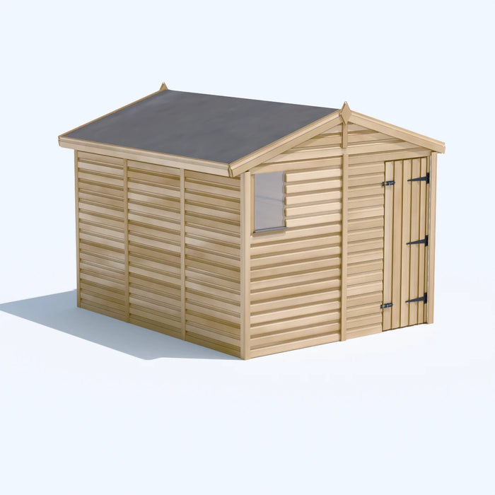 8x10ft Wooden Garden Shed | Windowed | Apex Roof