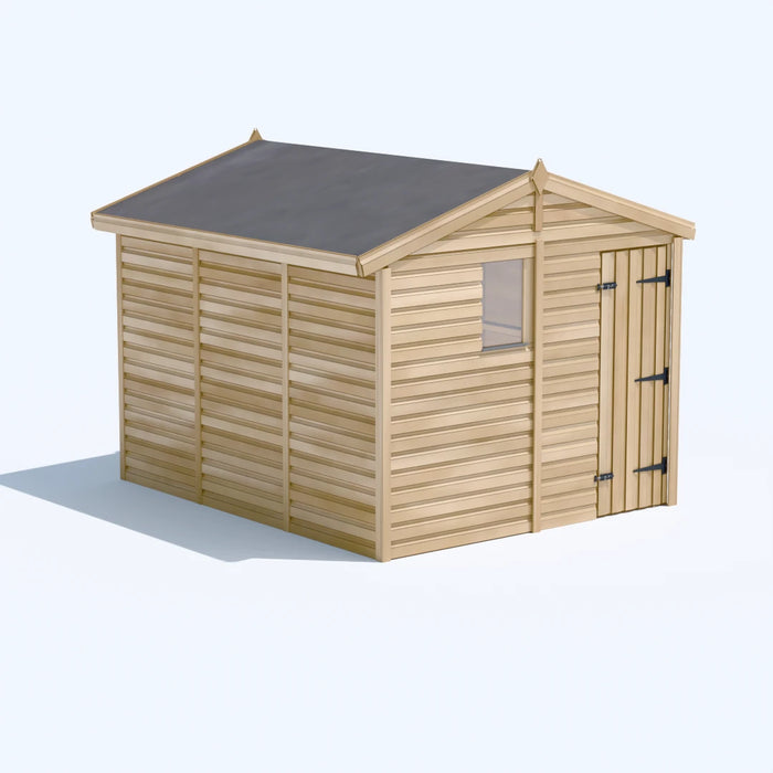 8x10ft Wooden Garden Shed | Windowed | Apex Roof