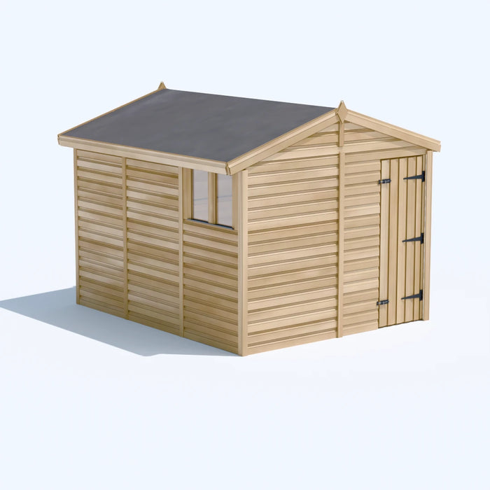 8x10ft Wooden Garden Shed | Windowed | Apex Roof