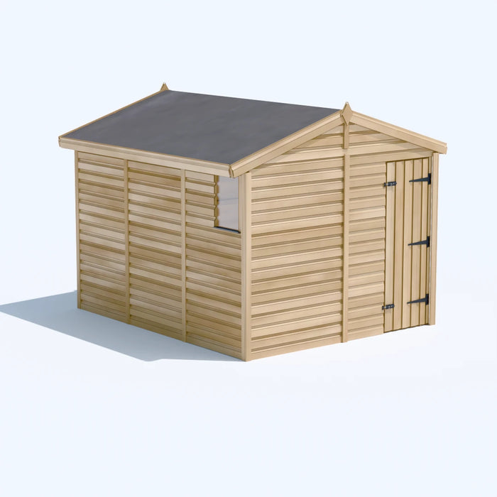 8x10ft Wooden Garden Shed | Windowed | Apex Roof