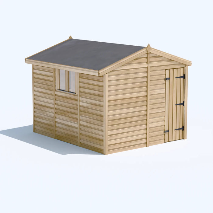 8x10ft Wooden Garden Shed | Windowed | Apex Roof